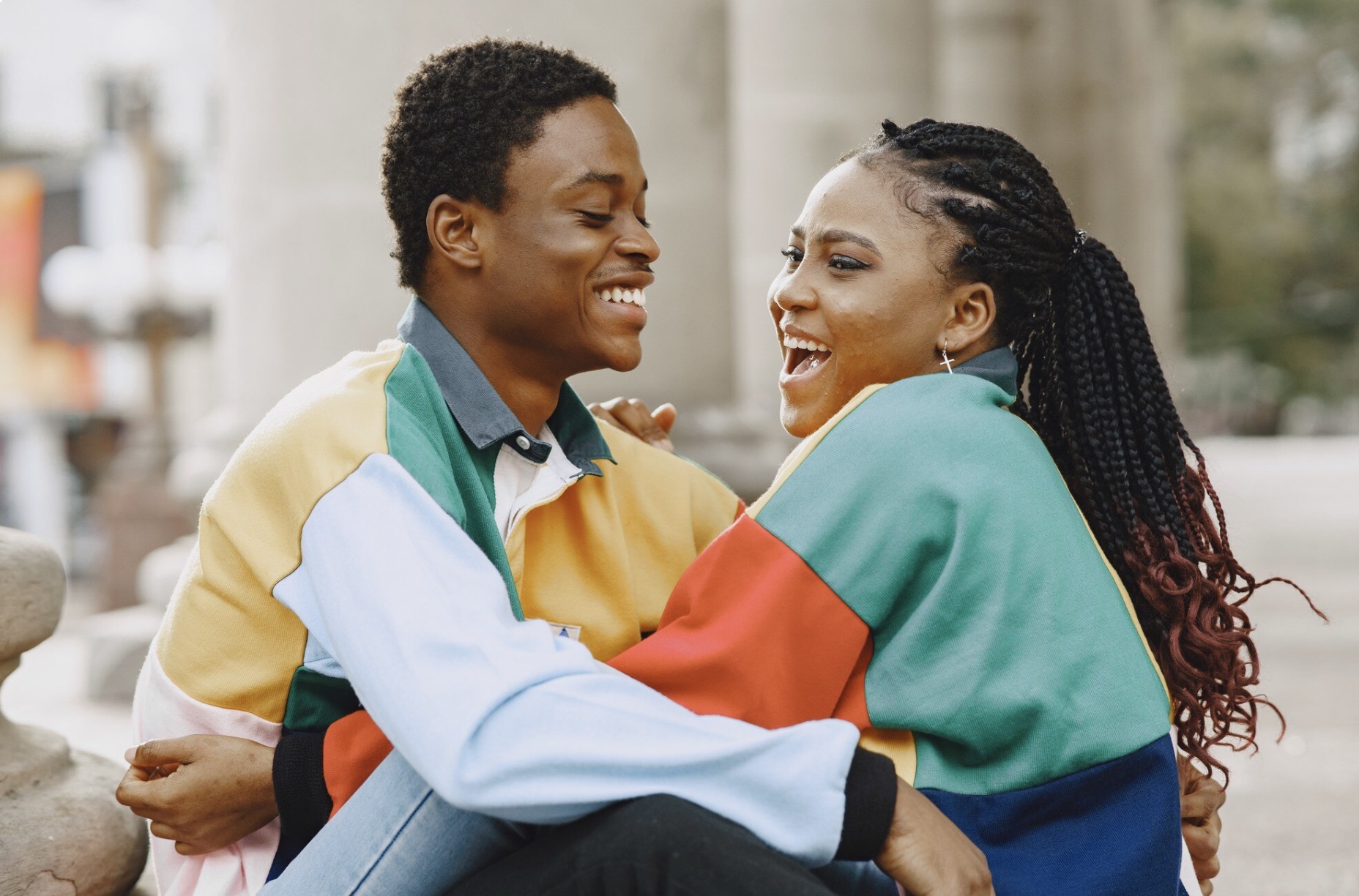 Wrapped up in each other.