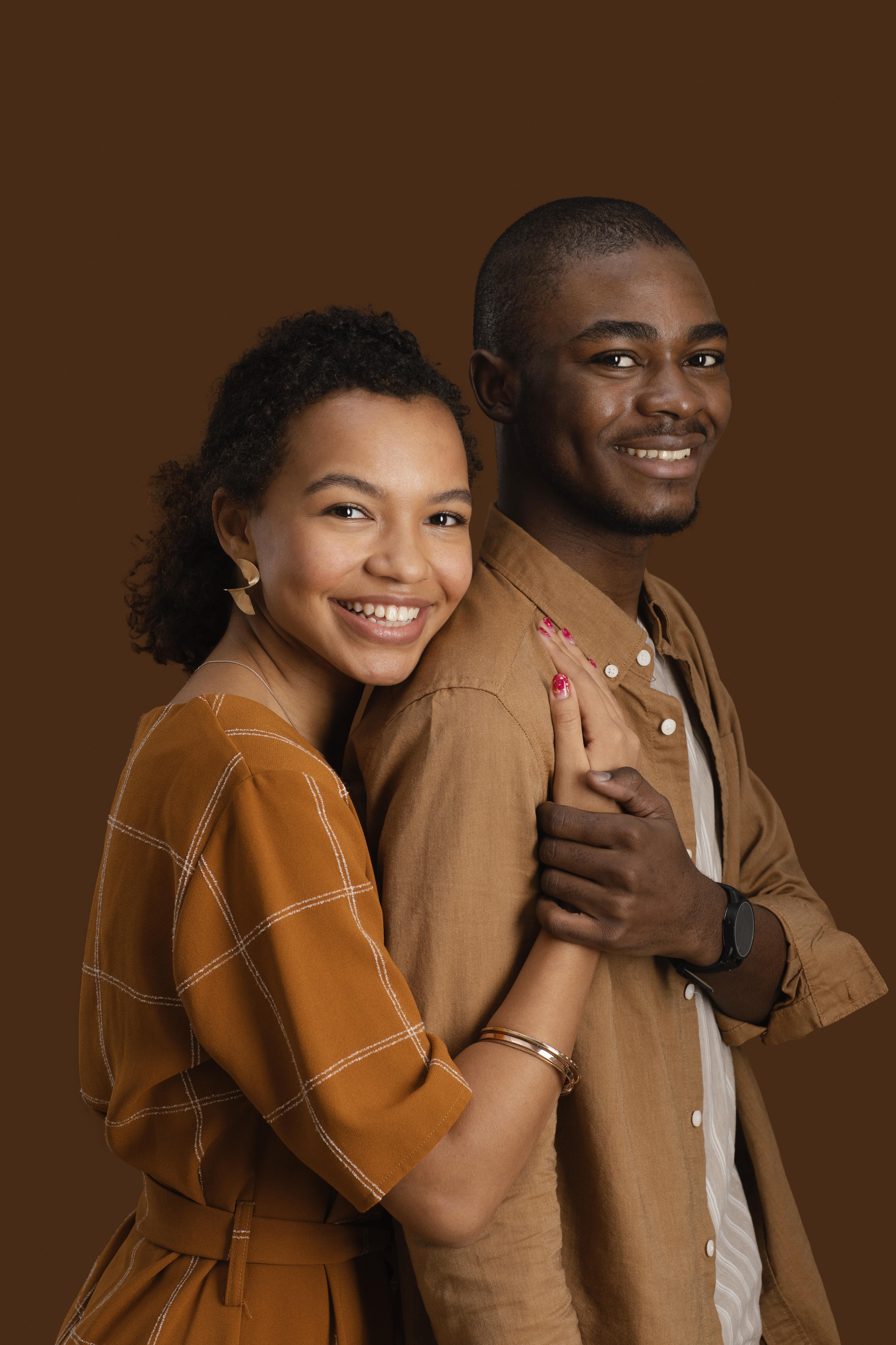 Couple sharing a warm, personal moment together